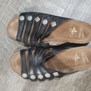 Dansko Shoes Womens Size 42 Leather Sandals Comfort Slip On Adjustable‎ Straps